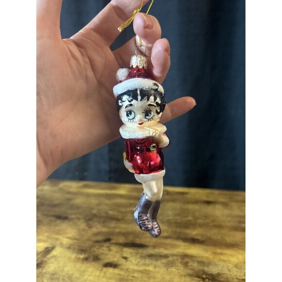 Betty Boop Christmas Ornament By Kurt S. Adler Hand Blown Glass 5" Vintage 2004 - Picture 2 of 9